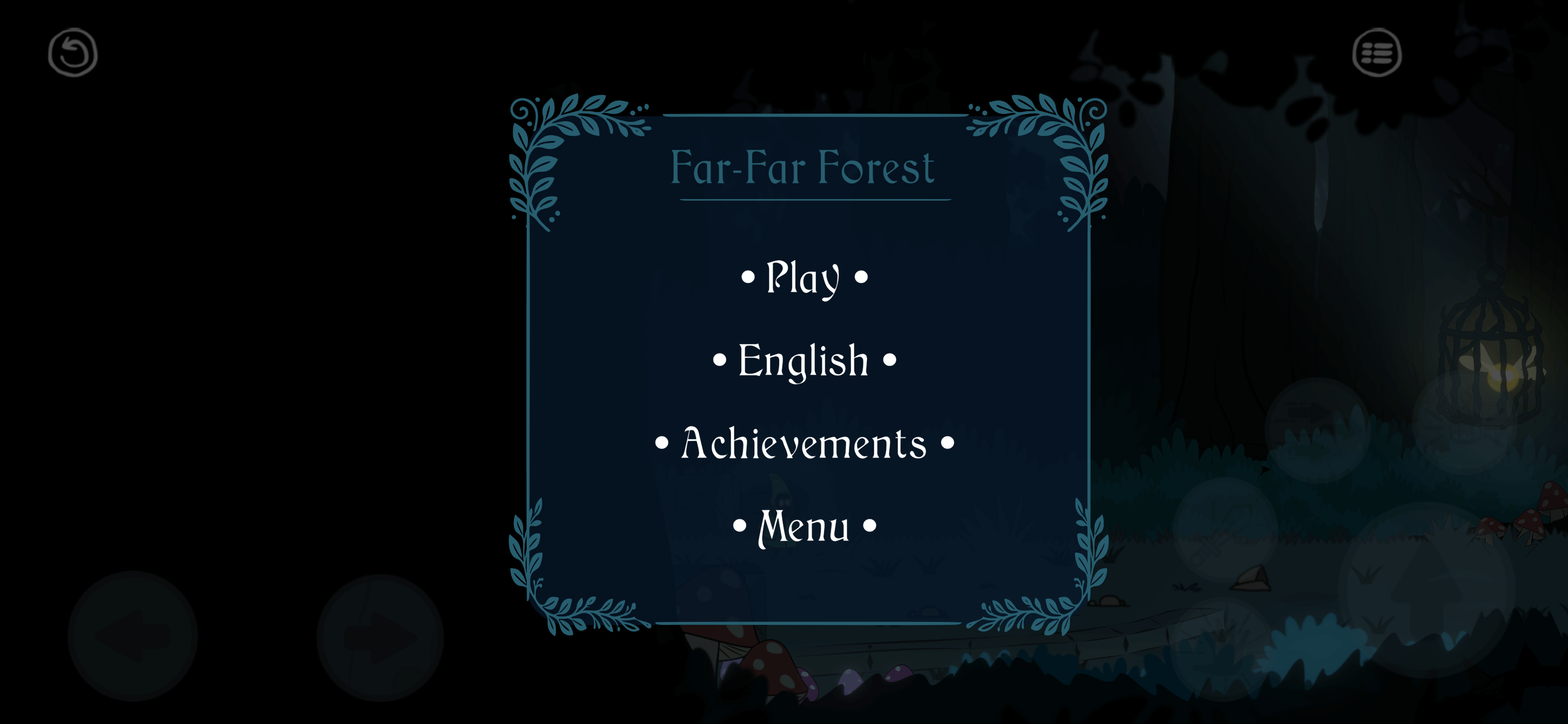 Achievements menu in Lumen Grove