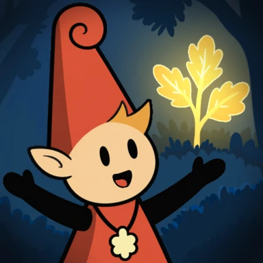 Lumen Grove app icon: Nur beside a glowing tree