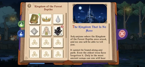 An open lore book displaying The Kingdom That Is No More